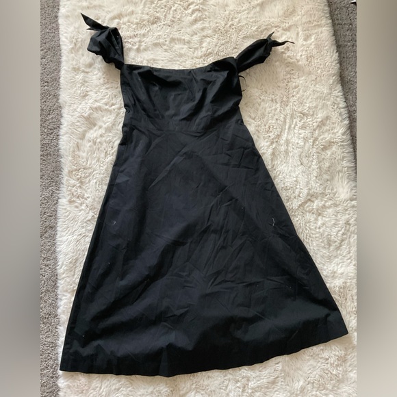 Ann taylor smocked back off shoulder midi dress - Picture 3 of 9